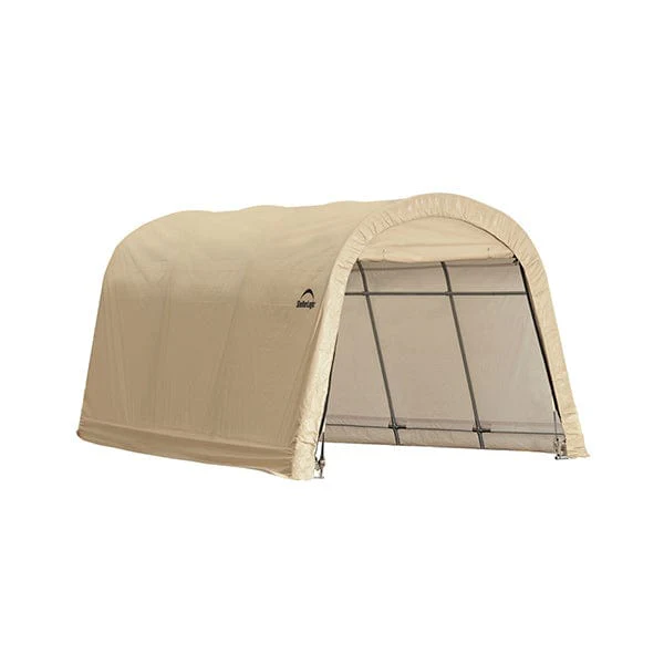 Auto Shelter 10' x 15' x 8' RoundTop Instant Garage, Sandstone - Rcy 3d