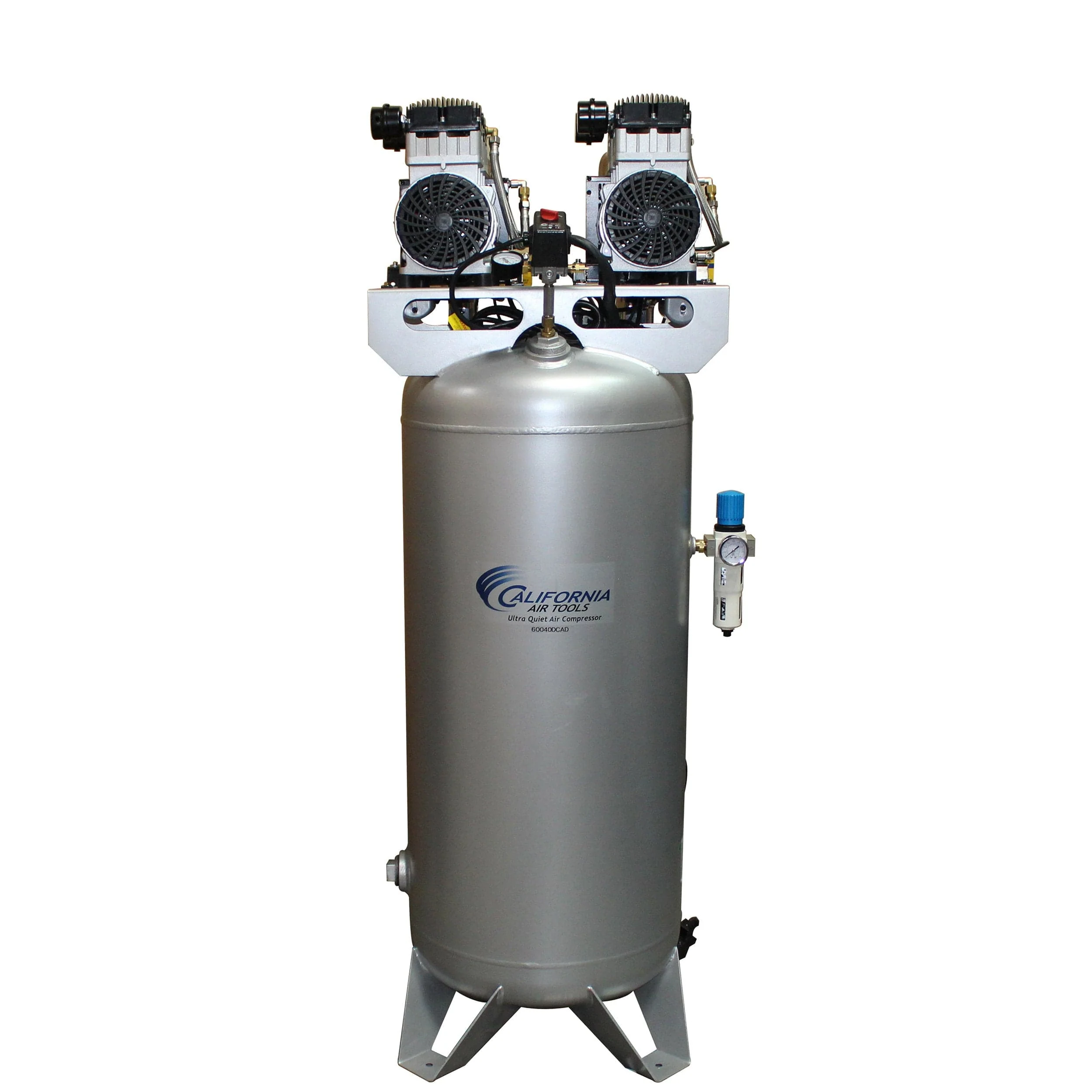 4HP 60 Gallon Oil-Free Steel Tank Air Compressor with Auto Drain Valve - Rcy 3d