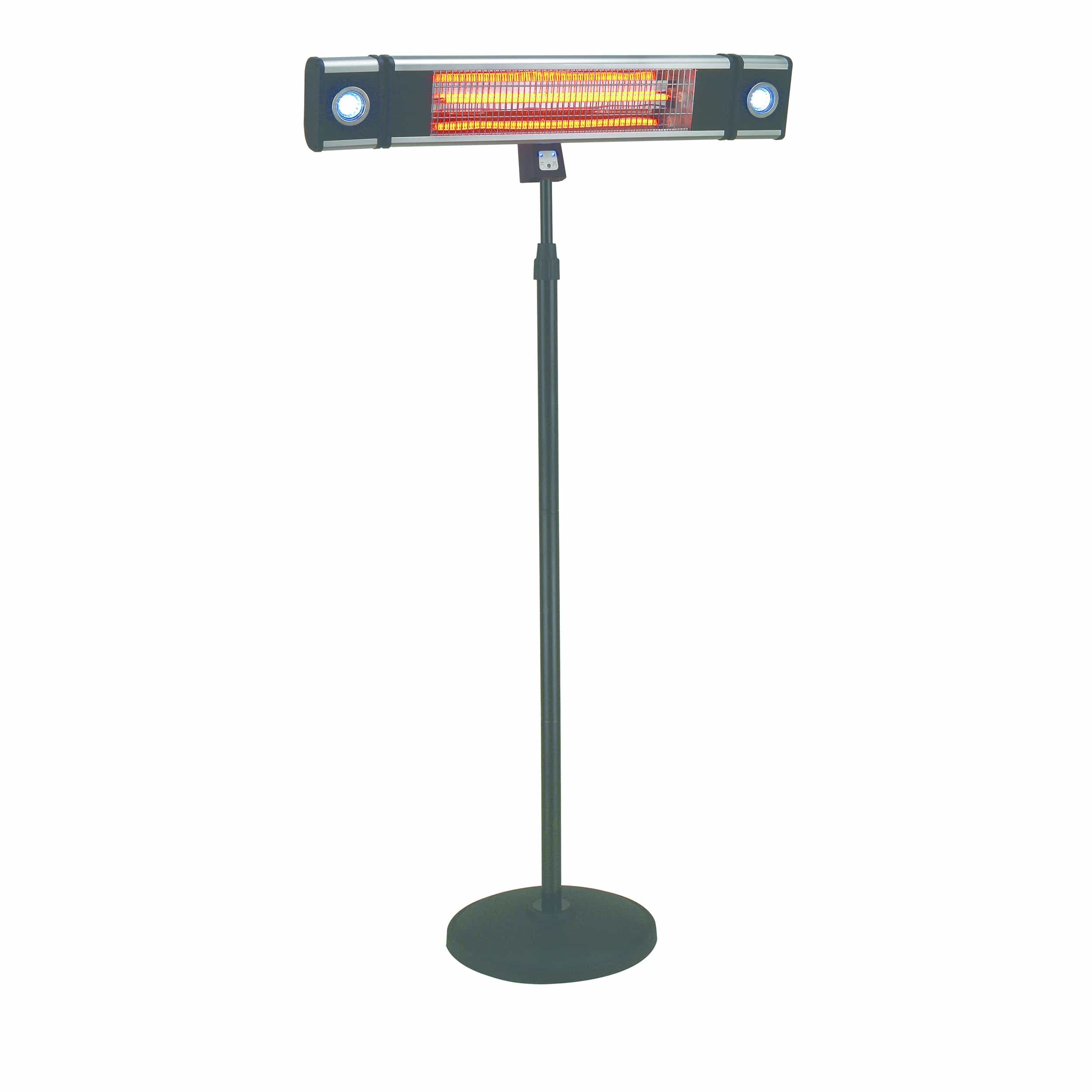 EnerG+ Infrared Electric Outdoor Heater - Freestanding With LED & Remote - Rcy 3d