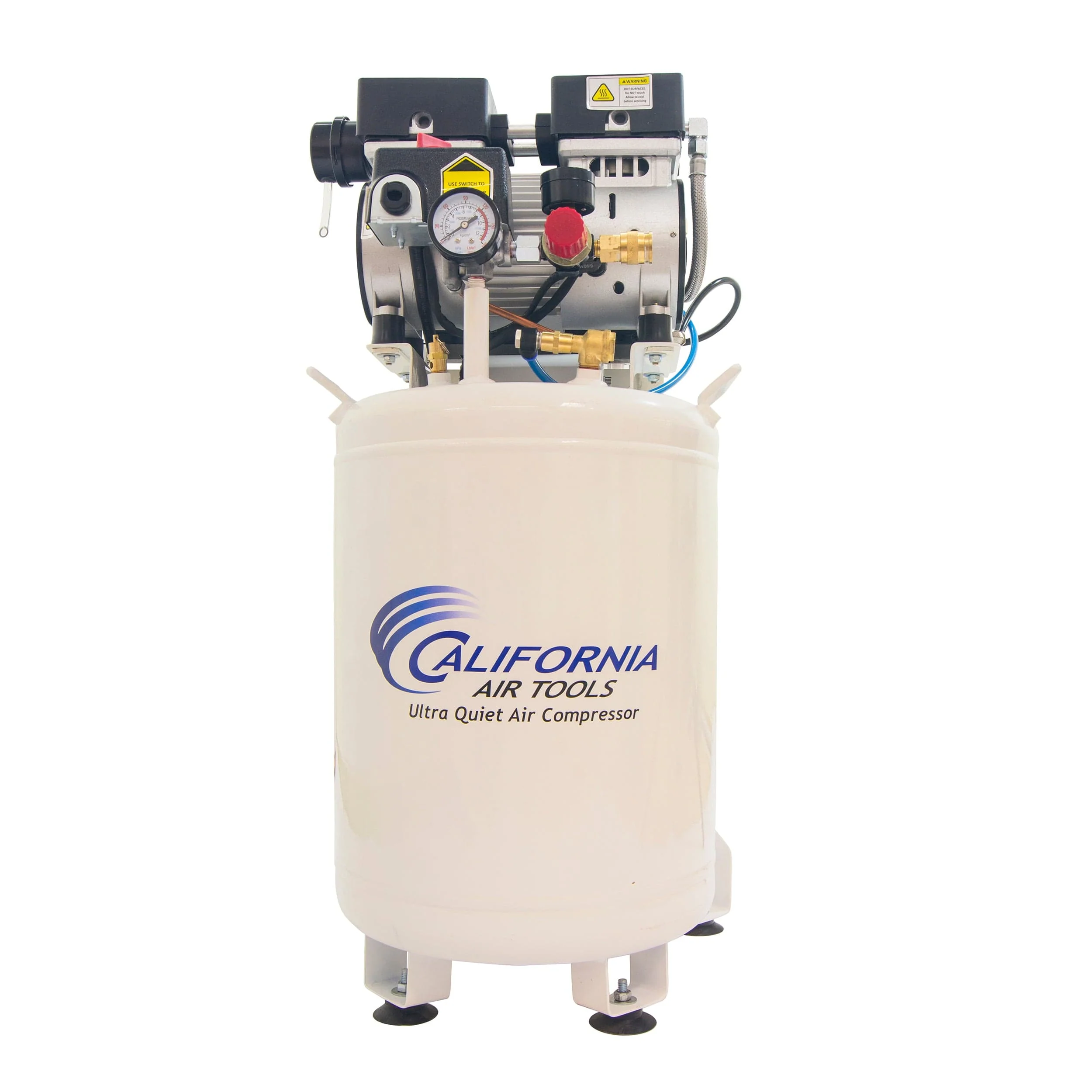 1HP 10 Gallon Oil-Free Steel Tank Air Compressor with Air Drying System and Aftercooler - Rcy 3d