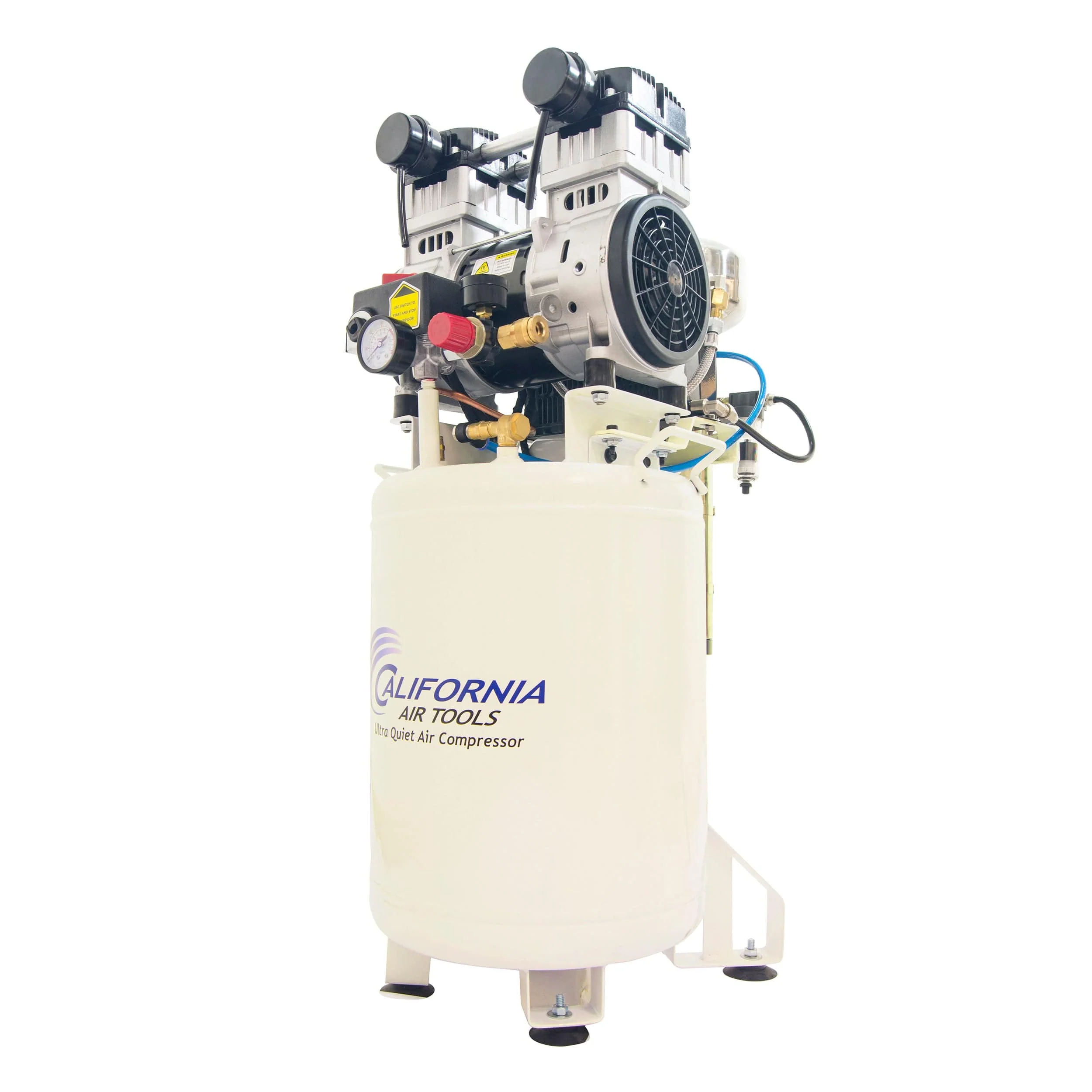 2HP 10 Gallon Oil-Free Steel Tank Air Compressor with Air Drying System and Aftercooler - Rcy 3d